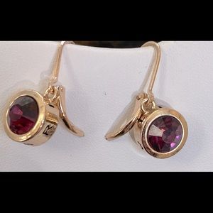 Genuine amethyst gem earrings